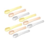 ABOOFAN Lot De 9 Cuillères à Cosmétiques En Métal, 3 Tailles, Spatules à Mélanger Multifonctions, Pour Soins Du Visage, Format Voyage, Couleurs Or, Argenté Et Rose Gold