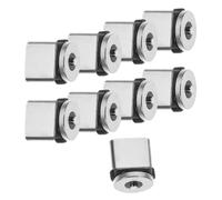 ABOOFAN Lot de 9 Embouts Adaptateurs Magnétiques USB-c en Aluminium Forte Ventouse et Charge Rapide pour Téléphone Argenté Compatible USB Type-c 3a