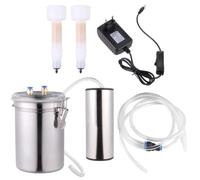 ABOOFAN Machine à Traire Électrique Gain de Temps Pompe à Vide D'aspiration 2l en Acier Inoxydable et Plastique Grosse Aspiration pour Chèvre et Mouton , Traite Domestique