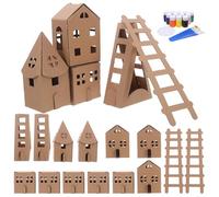 ABOOFAN Maison de Carton pour Enfants Mini Maison maisonnette Khaki