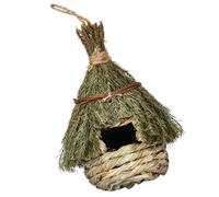 ABOOFAN Maison d'oiseaux Ornée en Jonc de Mer, Nid D'oiseau Artisanal Facile à Accrocher, Conçu pour Jardin et Espaces Extérieurs
