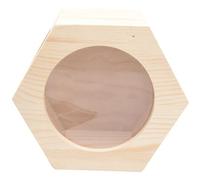 ABOOFAN Maison en Bois Hexagonale pour Hamster Plateforme d'escalade Sécurisée, Nid Confortable pour Petits Rongeurs et Accessoire pour Cage