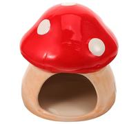ABOOFAN Maisons de champignons pour hamster pour animaux de compagnie - Hutte pour hamster - Maison en céramique pour hamster - Cachette en céramique pour hamster - Nichoir en céramique - Tente d'été