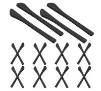 ABOOFAN Manchon de jambe pour lunettes en silicone antidérapant, 20 pièces, noir, pour branches de lunettes fines en métal, accessoires pour