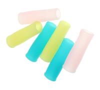 ABOOFAN Manchons en Silicone Antidérapants 12 Pcs Taille Standard Protection Poignées de Pince à Cuticules Usage Manucure Multi-couleurs (vert, Jaune, Rose