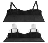 ABOOFAN Matelas de Voiture Siège Arrière Flanelle Noire Antidérapant Polyvalent Camping Suv Camionnettes Adultes Voyages