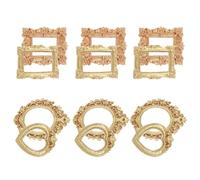 ABOOFAN Mini Cadres Photo Style Baroque Rétro Vintage Lot de 24 en Résine Dorée Support Mural pour Décoration et Loisirs Créatifs Maison de Poupée