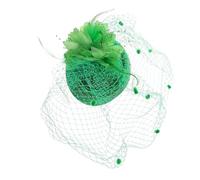 ABOOFAN Mini Chapeau Vintage Vert avec Voile et Pince à Cheveux pour Fille et Femme Accessoire Léger et Festif pour Saint-patrick