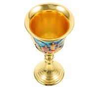 ABOOFAN Mini-gobelet Vintage en Alliage de Zinc Bleu, Style Château | Design Gaufré, Réutilisable et Prêt à Offrir, pour Jus, Desserts, Fêtes et Bar à Thème