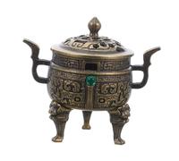 ABOOFAN Mini Tian Yuan Ding Incense Burner Compact Chinese Incense Holder for Cone Coil Aromatherapy Space Saving Home Office Decor for Tea Ambiance and Lucky Symbolism