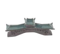 ABOOFAN Miniature Pagoda Aquarium Decor Authentic Asian Garden Statue with Bridge for Zen Garden and Fish Tank Micro Landscape Compact Desktop Ornament for Meditation and Office