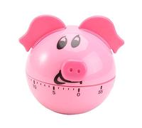 ABOOFAN Minuteur Mécanique la Cuisine Dessin Animé Cochon, Minuterie à Remontage 1 Minute, Accessoire Cuisson en Rose, Minuterie D’Apprentissage pour Garçon et Filles, Usage Domestique