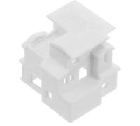 ABOOFAN Modèle de Mini-Maison Blanche en Plastique Compact et Portable, Ornement Unique pour Décorations de Micro-Paysage et Table de Sable