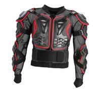 ABOOFAN Motard Protectrice avec Coque Renforcée Rembourrage Latéral Épaissi et Dos Amovible Vêtement de Protection Respirant pour et Sports Outdoor Xl Rouge