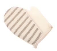 ABOOFAN Moufles Exfoliants Corps en Lin 2pcs, Épurateur de Peau Doux Nettoyage, Confort pour Usage Domestique et Bain Public