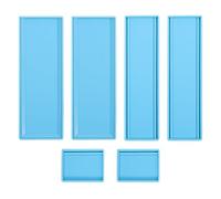 ABOOFAN Moule en Silicone pour Boîte de Dominos Bleu, Réutilisable | Souple et Flexible, Résiste à Déformation, pour Projet Diy, Usage Époxy, Forme Domino