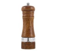 ABOOFAN Moulin à Poivre Manuel en Bois avec Broyeur Précis et Bouteille en Acrylique Transparent pour Épices Fines, pour Assaisonnement Quotidien Cuisine