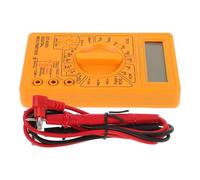ABOOFAN Multimètre Digital Portable Couleur Orange, Testeur de Continuité Ac Dc, Mesure Courant et Tension, Boîtier ABS avec Affichage LCD, Alimentation 9V, Conçu pour Électriciens