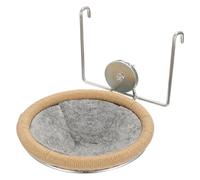 ABOOFAN Nid D'oiseau pour Petits Oiseaux et Perroquets Corde en Coton et Support en Acier Inoxydable, Installation Facile pour Élevage et Parade Nuptiale, Kit