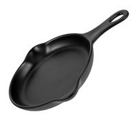ABOOFAN Noir Plat à Four Rond avec Poignée en Céramique Japonaise | Chauffe Rapide, Surface Résistante aux Rayures, pour Légumes et Poulet, Service