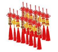 ABOOFAN NœUds Chinois Suspendus DéCoration Nouvel an Chinois Rouge Accessoires Festifs Feng Shui ProspéRité Ornements Suspendus Traditionnels pour Maison Voiture