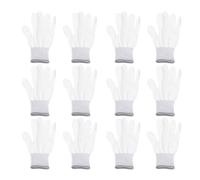 ABOOFAN Nylon Moufles de Protection Antistatiques à Doigts 12 Paires | Légers et Flexibles, Poignet Tricoté Ergonomique, Usage Fabrication et Réparation, Anti-débris