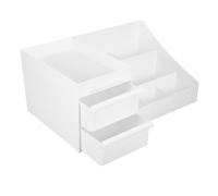 ABOOFAN Organisateur de Maquillage Plastique avec Tiroirs Rangement Cosmétique à Humidité pour Salle de Bain et Coiffeuse Organiseur Beauté Multilayer Blanc Moyen Modèle