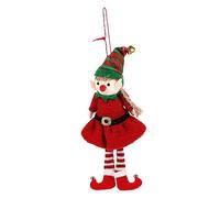 ABOOFAN Ornement De Lutin De Noël Jouets en Peluche Figure D' De Fille Décoration De Noël à Suspendre Ornement d'arbre De Suspendu Poupée Chiffon Mignonne