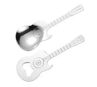 ABOOFAN Ouvre Bouteille Créatif Acier Inoxydable Forme de Guitare Basse Cuillère Magnétique pour Réfrigérateur Outil Multifonction Portable pour Cuisine et Bar Cuillère Ouvre Bouteille