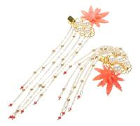 ABOOFAN Paire de Pinces à Cheveux en Acrylique et Métal Or Feuilles D'érable Accessoire Coiffure Élégant Embellissement Cheveux pour Mariées et Filles pour Fêtes