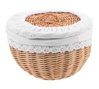 ABOOFAN Panier à Pain De Table Tressé Panière à Pain Artisanal Panier De Rangement Osier Délicat Pour Fruits Cas