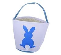 ABOOFAN Panier de Pâques Réutilisable avec Poignée Pratique à Bonbons et Œufs Design Thématique Lapin Bleu à pour Fête de Pâques