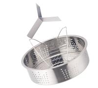 ABOOFAN Panier Vapeur Inox avec Séparateur et Double Poignée Étagère Hygiénique Résistante pour Marmite Électrique Capacité Multifonction Sécurisée