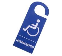 ABOOFAN Panneau de Stationnement pour Personnes en Fauteuil Roulant en Pvc Bleu 8,9 X 21,6 Cm, Vignette de Stationnement Handicapé pour Voiture, Support de Porte, Signalisation