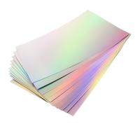 ABOOFAN Papier Cartonné Holographique 297x210 Mm pour Bricolage Diy, 10 Feuilles Multi-usages en Papier Métallisé pour Cartes Créatives et Scrapbooking