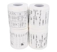 ABOOFAN Papier toilette formule chimie et physique 4 rouleaux blanc sans parfum pâte de bois pour usage en restaurant