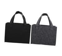 ABOOFAN Paquet à Vin Séparateur pour 6 Bouteilles en Feutre Noir Et Gris Porte-Bouteilles Portable Présents Voyages Ensemble De 2 Pièces