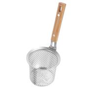ABOOFAN Passoire à Pâtes Acier Inoxydable avec Manche Bois Passoire Fine Multi-usages pour Spaghetti Légumes et Cuisson Panier Filtre pour Hot Pot Cuisine Maison et Restaurant