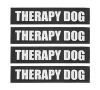ABOOFAN Patchs Réfléchissants et en PU pour de Chien Noir, 2 Paires, Autocollants Réfléchissants et Style Soigné Fonction Sécuritaire pour Gilet de Chien