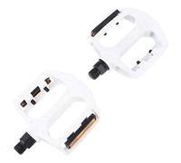 ABOOFAN Pédales de Vélo en Alliage D’Aluminium Blanc Laiteux Pédales à Billes Simples Paire pour VTT BMX Vélo Urbain et Cyclisme Polyvalent Accessoire Solide et Stable pour