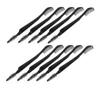 ABOOFAN Peigne à Cils et Brosse à Sourcils Double Embout Noire, Lot de 10 Pièces, Outil de Maquillage Portable pour Sourcils et Cils, Accessoire Multifonction Adapté aux Voyages et Usage