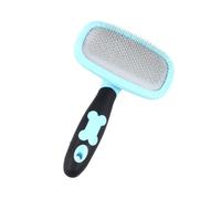ABOOFAN Peigne de Toilettage pour Animaux de Compagnie Rotatif 360° en Acier Inoxydable Bleu, Masseur Qui Élimine les Poils Morts et Démêle, pour Chiens et Chats