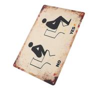 ABOOFAN Peinture De Décoration De Toilettes Approvisionnement des Toilettes Panneau De Porte des Toilettes Panneau D'identification des Toilettes Signe De Salle De Toilette Kaki Le Fer