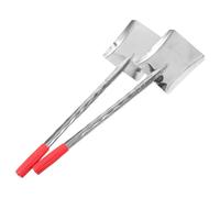 ABOOFAN Pelle à Cendres de Cheminée 2pcs en Fer et Plastique Noir Long Manche pour Nettoyage Facile Foyer et Pelle à Terre Polyvalente Cuisine et Jardin