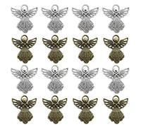 ABOOFAN Pendentifs D'anges Élégantes en Alliage Léger 100 Pièces Vintage pour Fabrication de Bijoux, Breloques Ailes D'ange et Artisanales Adaptées aux Projets Créatifs Quotidiens