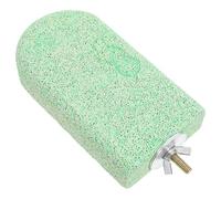 ABOOFAN Perchoir Jouet Naturel pour Perroquet en Pierre de Calcium Résistante Anneau Suspendu, Support Facile à Installer pour Mâcher et Limer pour Perruches et Hamsters