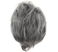 ABOOFAN Perruque Courte Grise Synthétique pour Femmes Wig Duveteuse et Résistante Chaleur Cosplay Événements et Usage Quotidien Style Mode