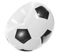 ABOOFAN Petit Cendrier de Bureau Plusieurs Compartiments Facile à Nettoyer en Céramique Forme Ballon de Football Décoratif Maison Voyage
