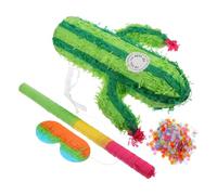 ABOOFAN Piñata Cactus Créative pour Fête d'Anniversaire Remplie de Bonbons Variés Ensemble Bâton de Frappe Couleur Aléatoire Décoration Interactive pour Animation et Couleur Aléatoire