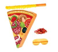 ABOOFAN Piñata De Fête Forme De Pizza Avec Et Bandeau Décoration Interactive Pour Garçon Fille Jeu De Casser La Piñata